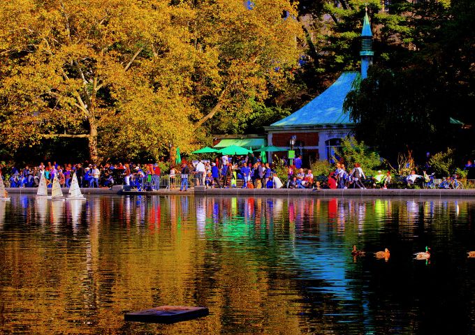 Boating on the Central Park Lake