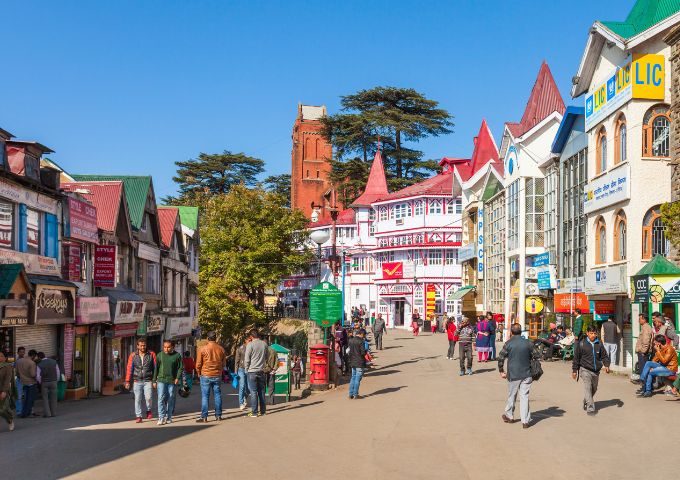 Mall Road in Shimla