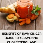 Raw ginger juice for lowering cholesterol
