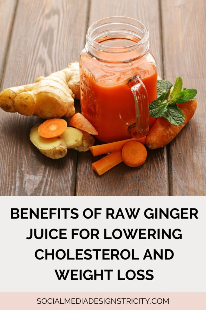 Raw ginger juice for lowering cholesterol
